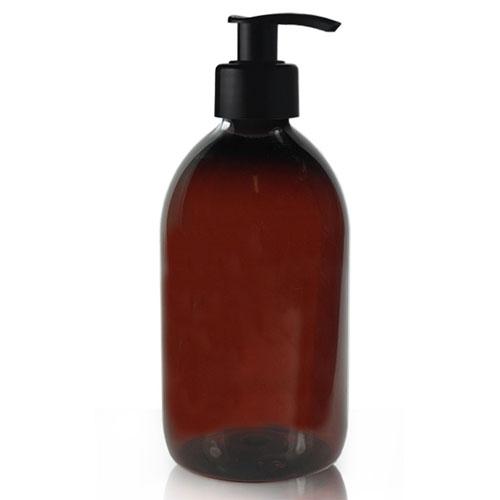 Amber PET Plastic Bottles with Pump